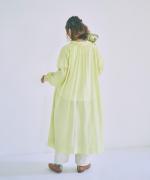 コットンラミースラブローン　2wayワンピース